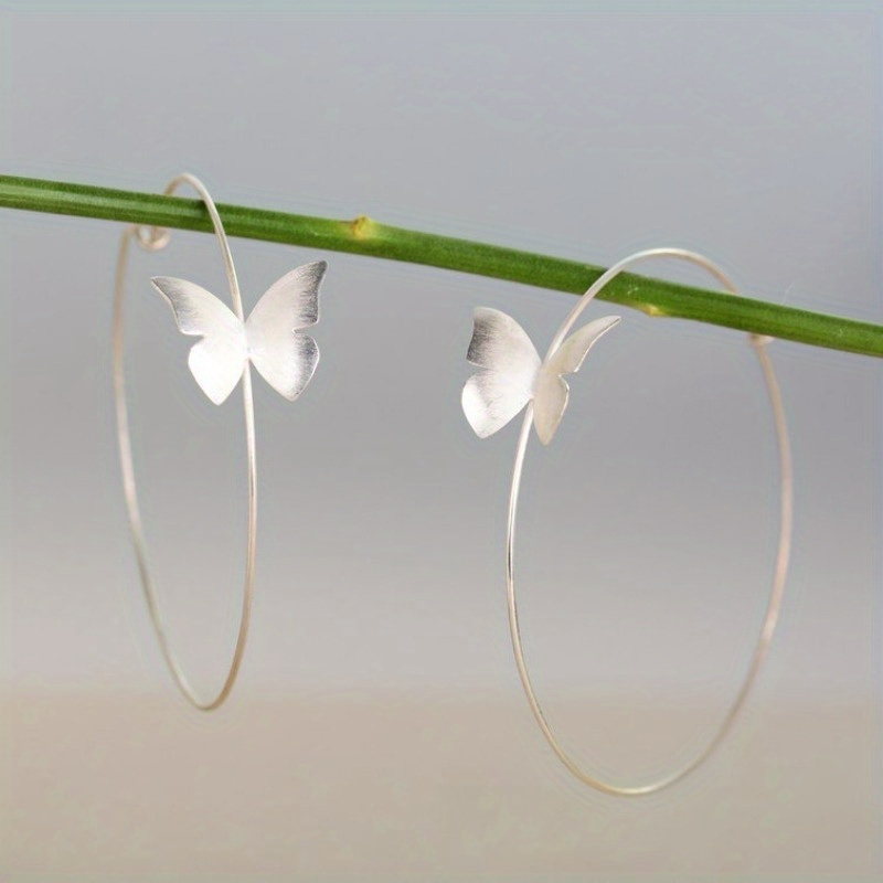 Bohemian Style Butterfly Hoop Earrings Women's Jewelry Gift